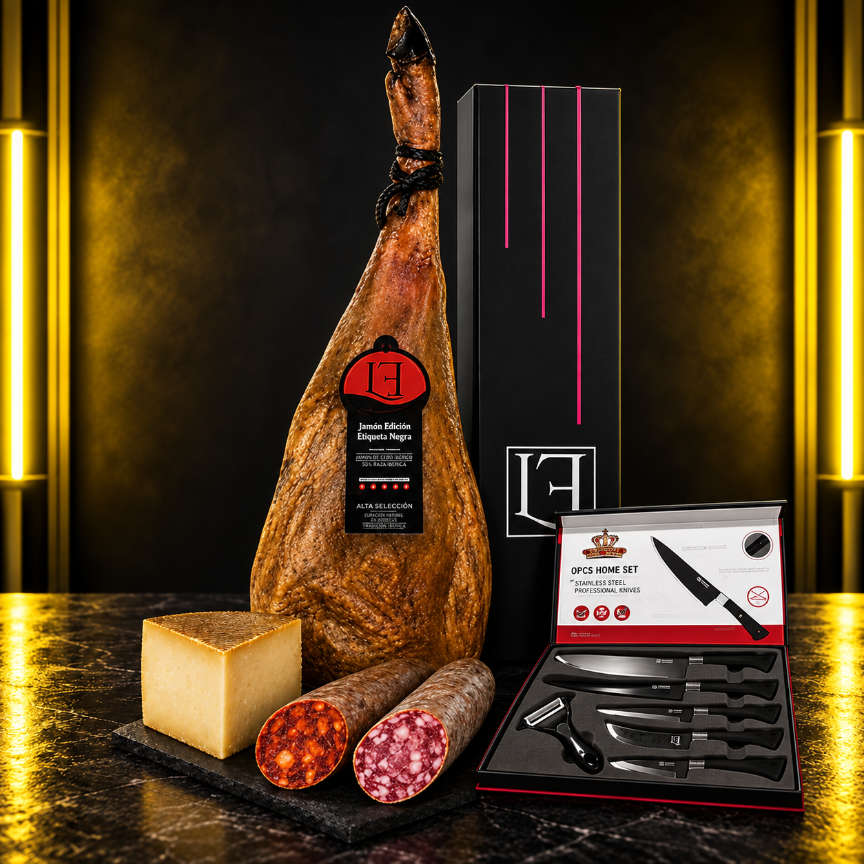 Jamón Ed. Etiqueta Negra + REGALOS